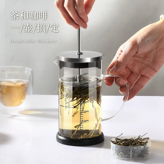 Glass French Press For Coffee And Tea Infuser Kettle Filter Kitchen Accessory