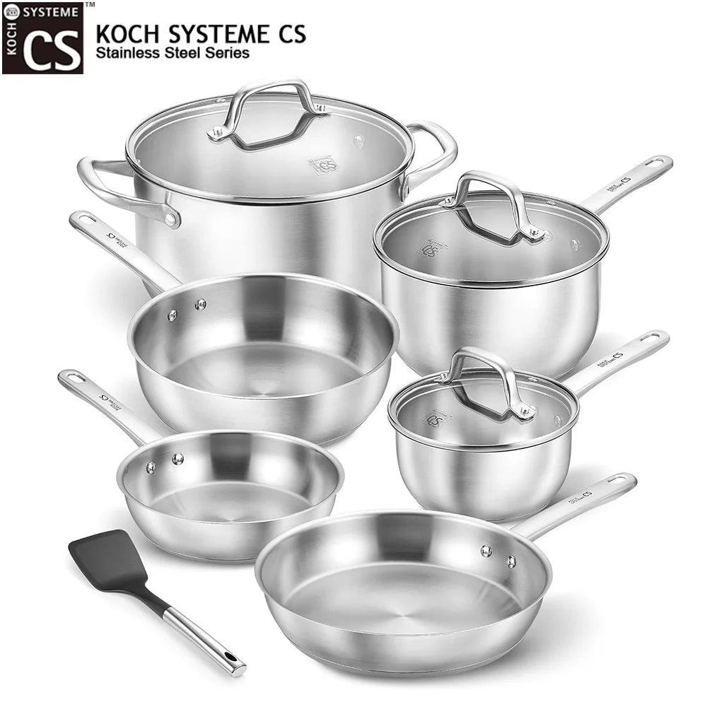 KOCH SYSTEME CS Stainless Steel Pots And Pans Nonstick Set