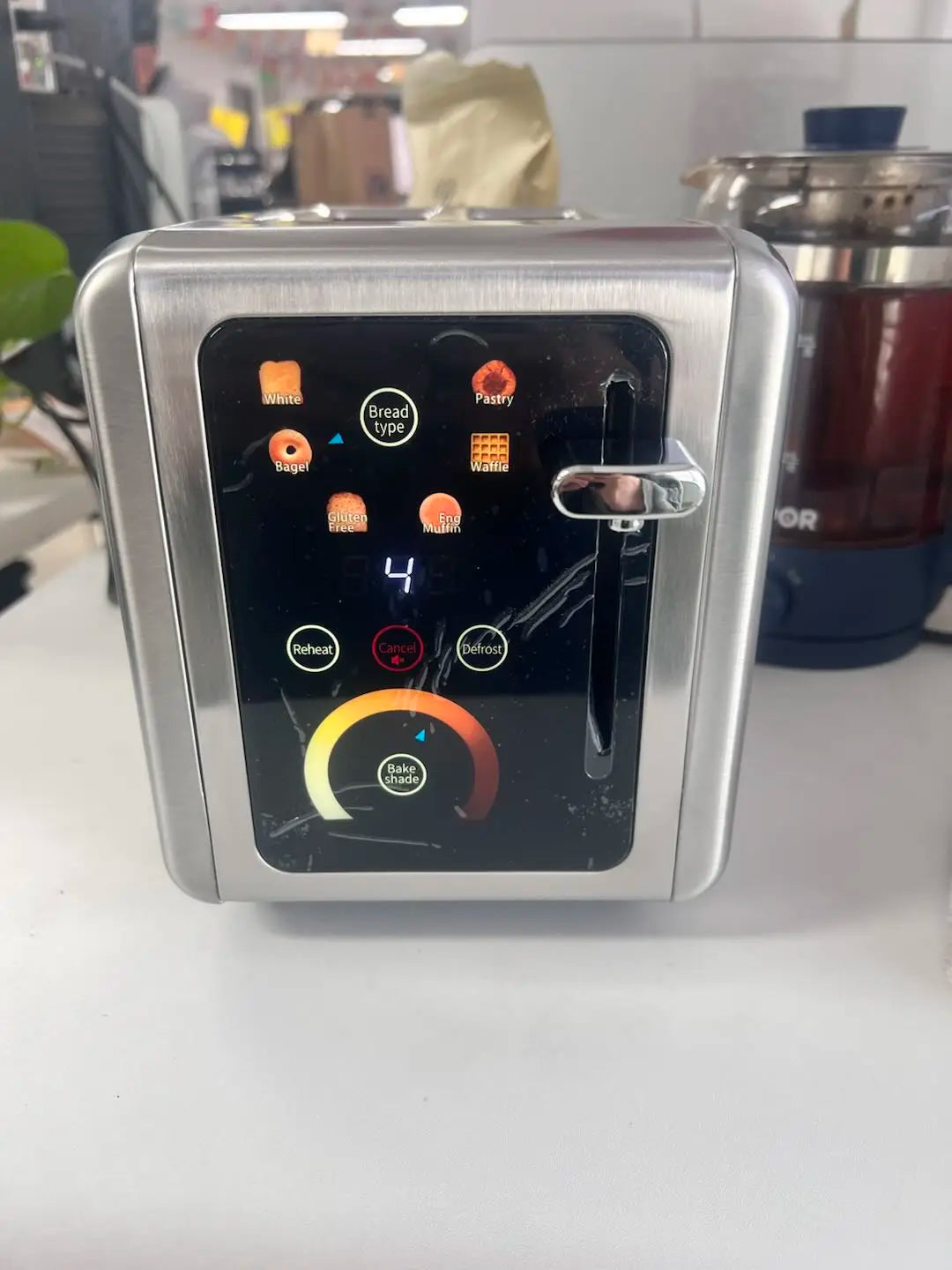 WHALL Toaster With Digital Touchscreen Wide Slots 850W