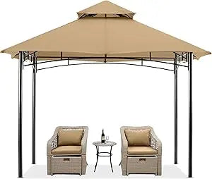 XMSJ Outdoor Garden Gazebo With Stable Steel Frame Durable