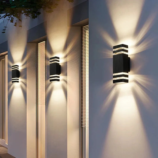 YANKE Outdoor Waterproof LED Wall Lights Double Headed Pillars