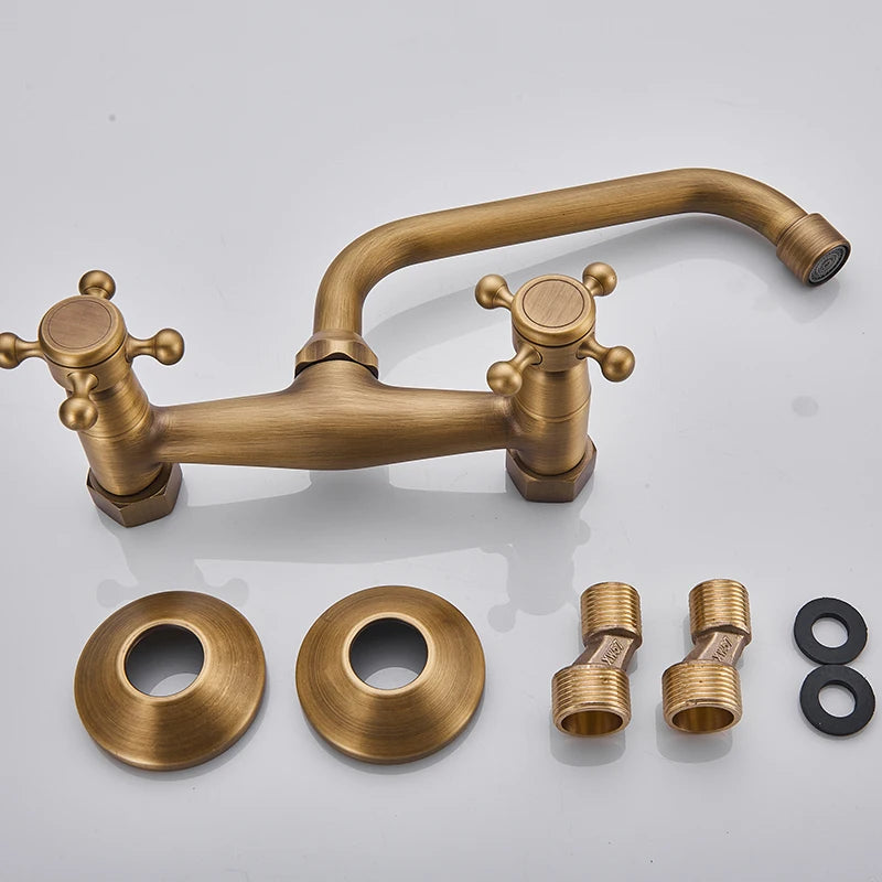 Saeuwtowy Wall Mounted Basin Faucet 360 Degree Rotation