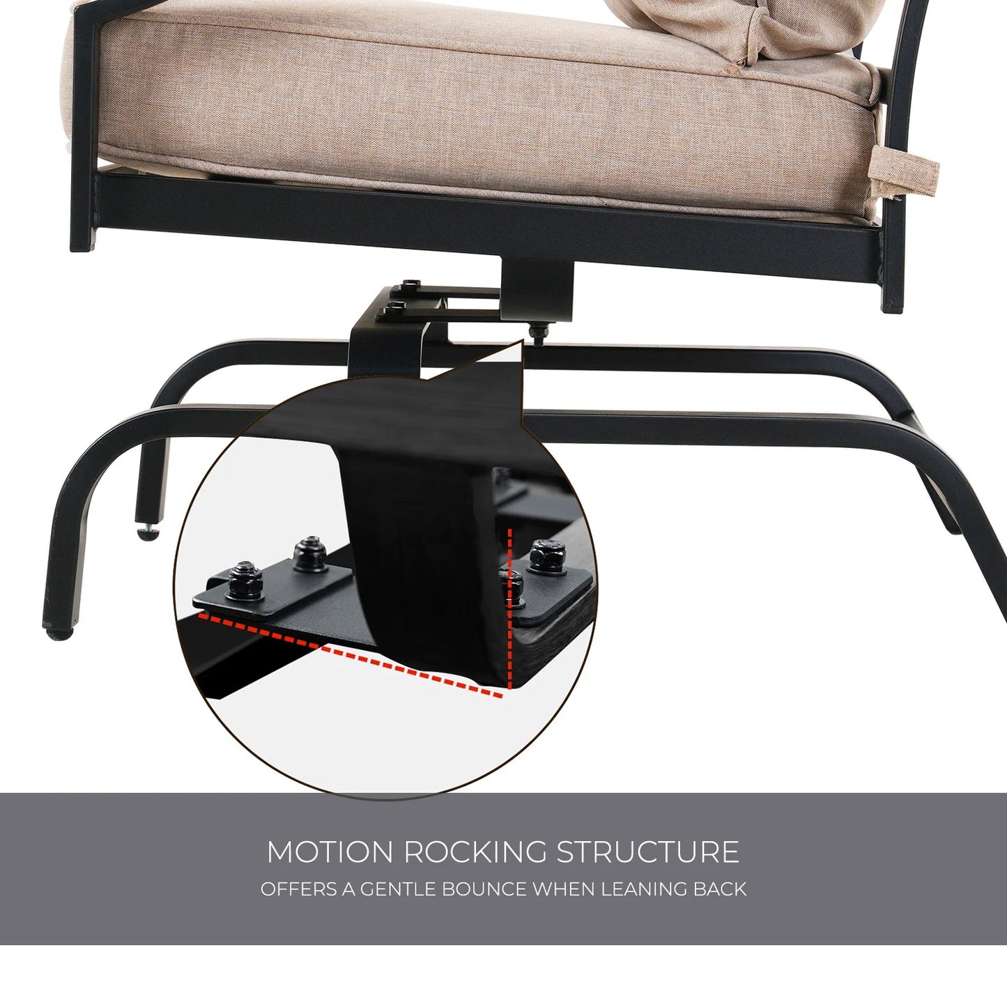 Grand Patio 3 Piece Patio Set With Two Motion Chairs