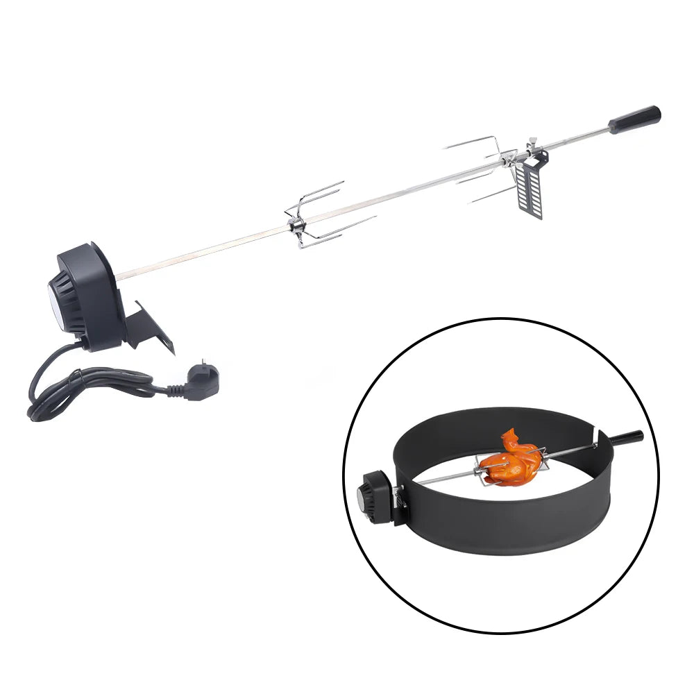 Electric BBQ Grill Spit Roaster Rotisserie Kit Outdoor