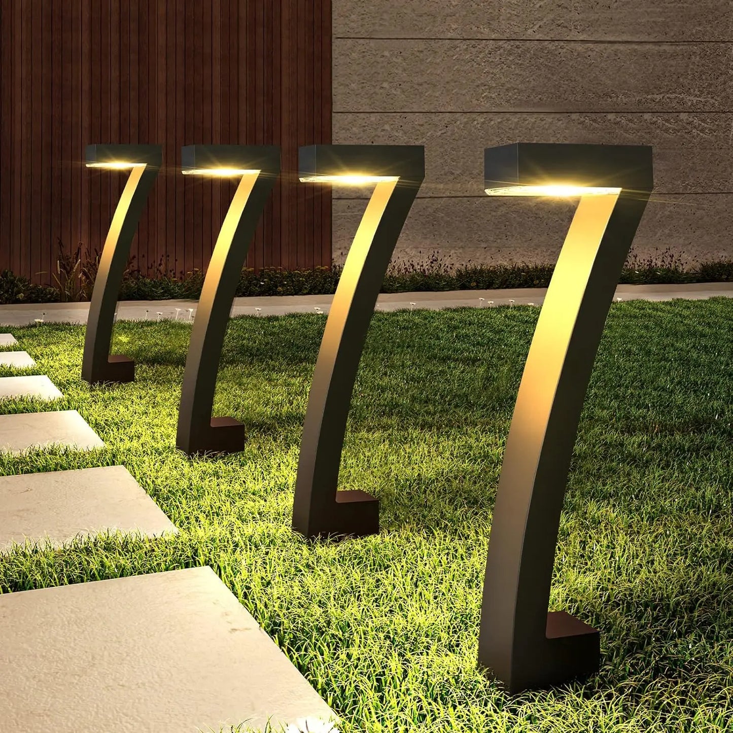 KPSTEK Solar Pathway Lights 6 Pack for Gardens Outdoor