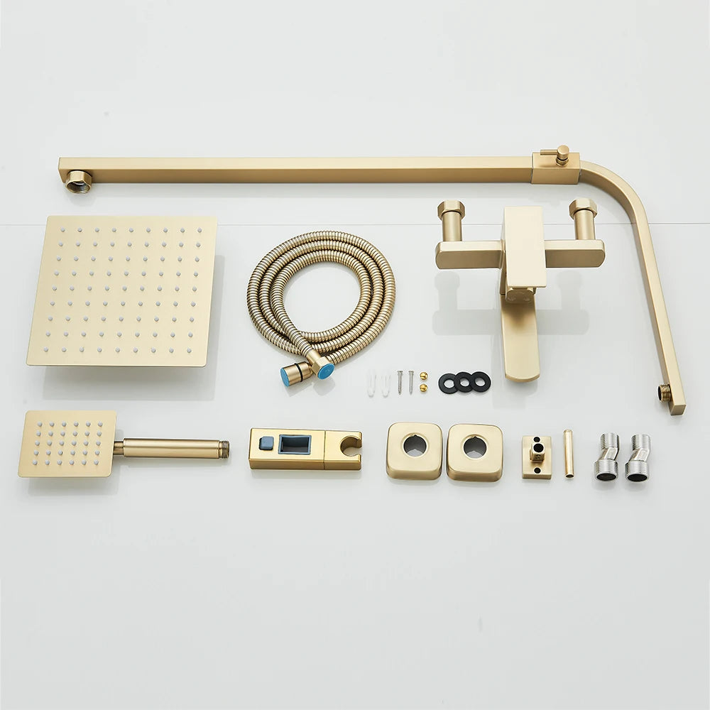 Quyanre 3 in 1 Shower System With Rain Handheld Spout