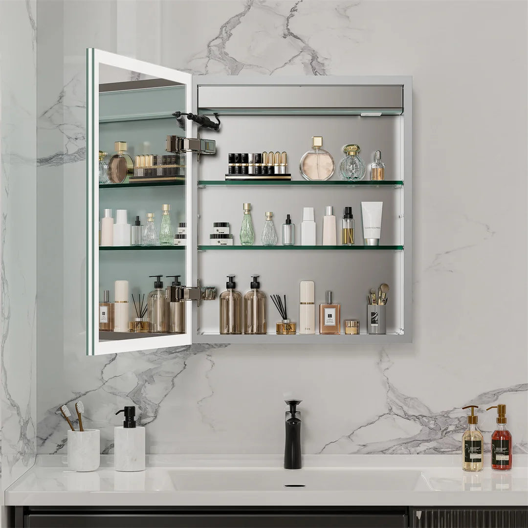 LUVODI Bluetooth Bathroom Mirror Cabinet With LED Defog