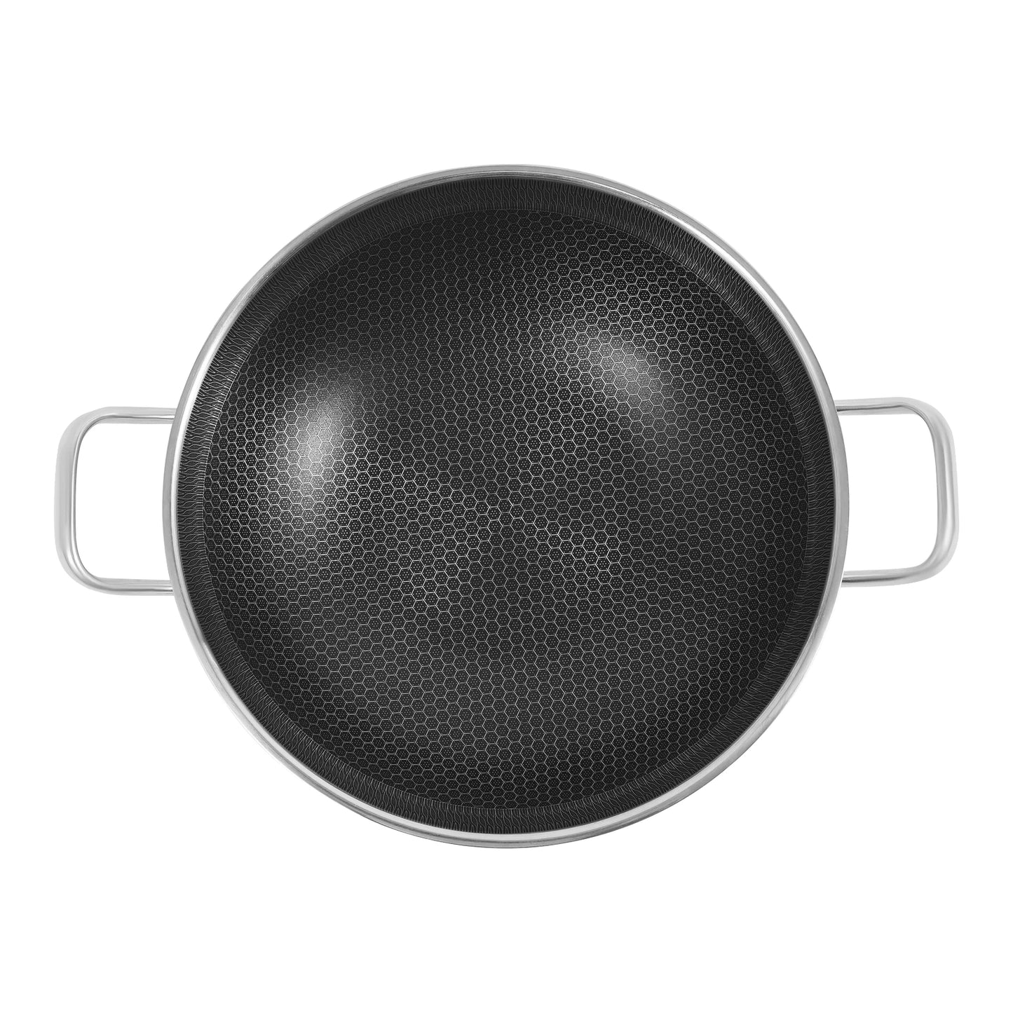 Stainless Steel Double Sided Honeycomb Nonstick Fry Pan With Lid