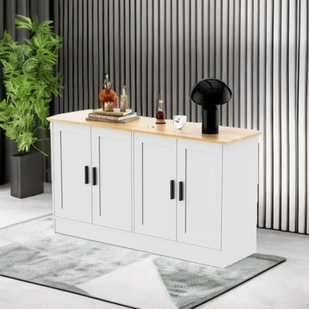 Buffet Cabinet With Adjustable Shelf Doors Coffee Bar Living Room