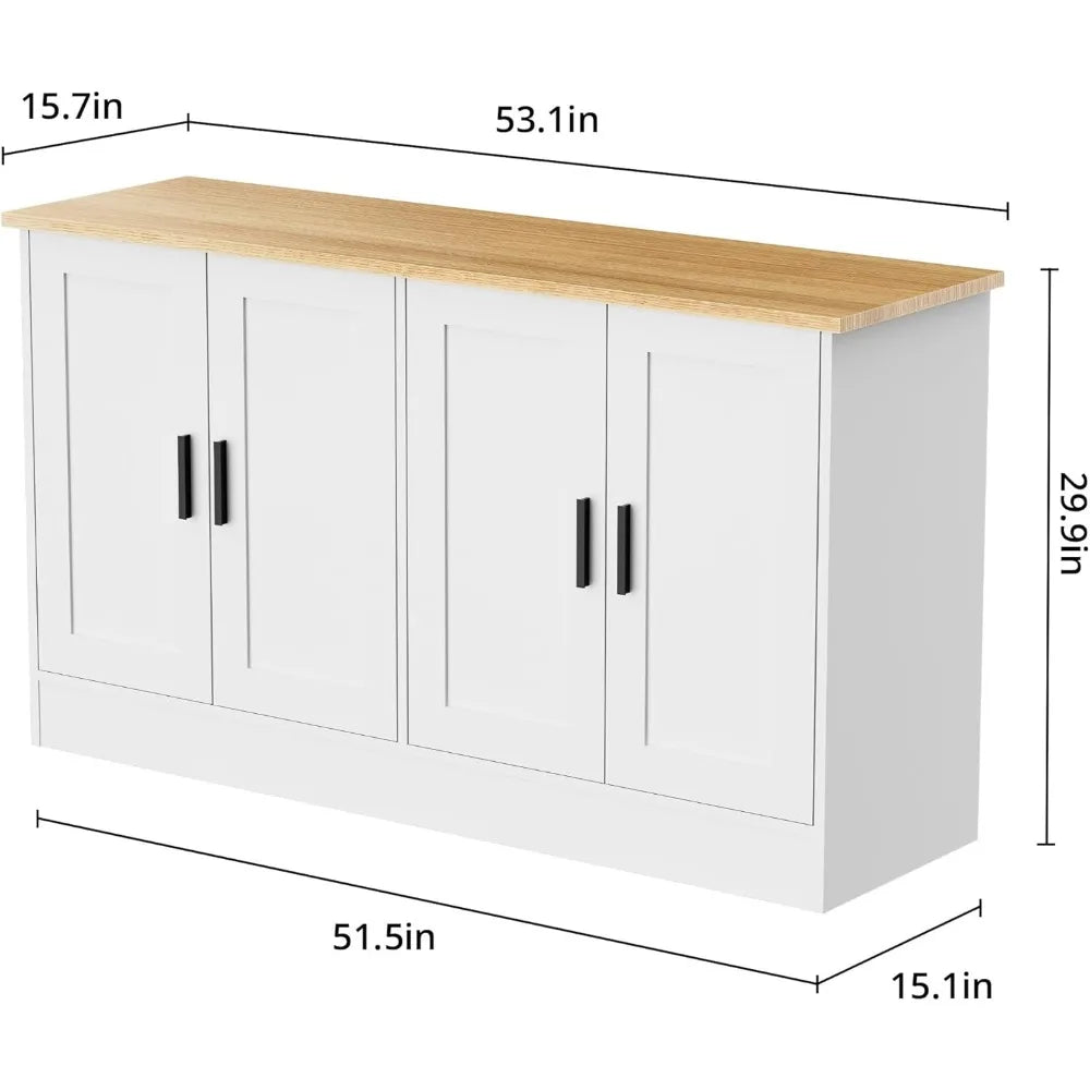 Buffet Cabinet With Adjustable Shelf Doors Coffee Bar Living Room