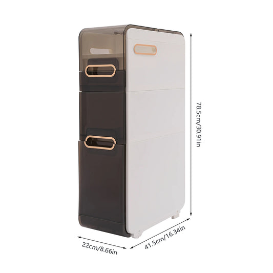 Modern Bathroom Cabinet With Narrow Floor Storage Drawers