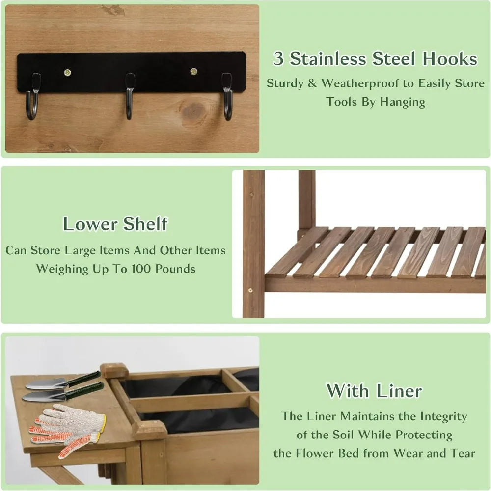 Hign-concerned Elevated Wood Planter Box For Garden