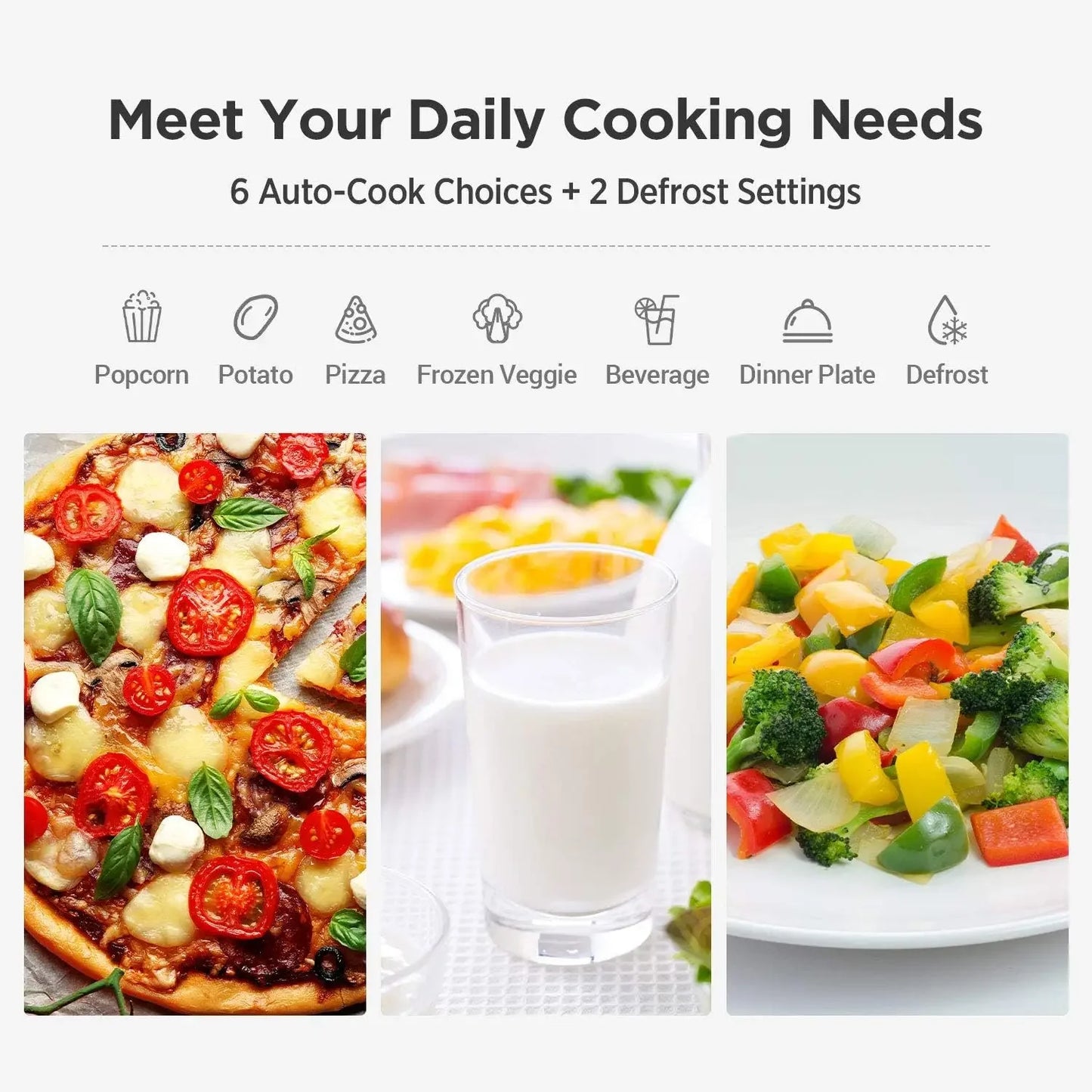 XGJY EM720CPL-PM Countertop Microwave Oven 0.7 Cu Ft 700W