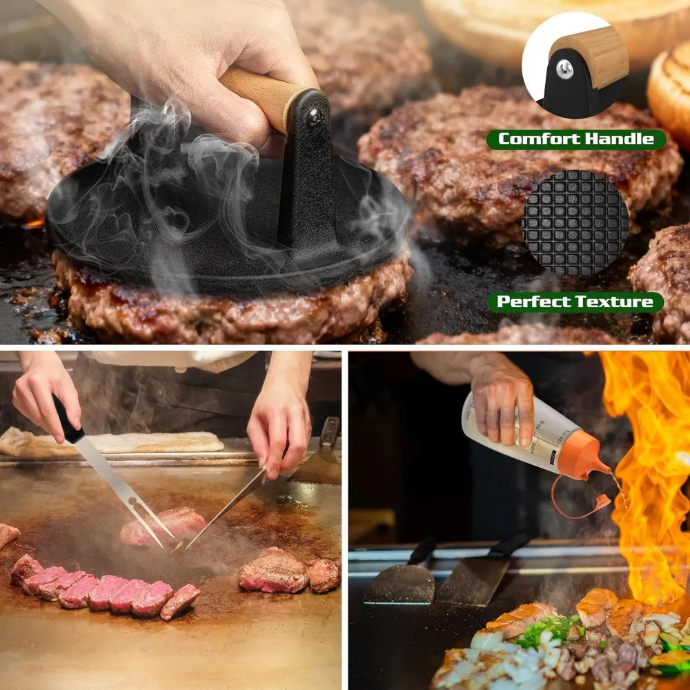 Griddle Accessories Kit For Blackstone Grills Dome Burger Press Tools