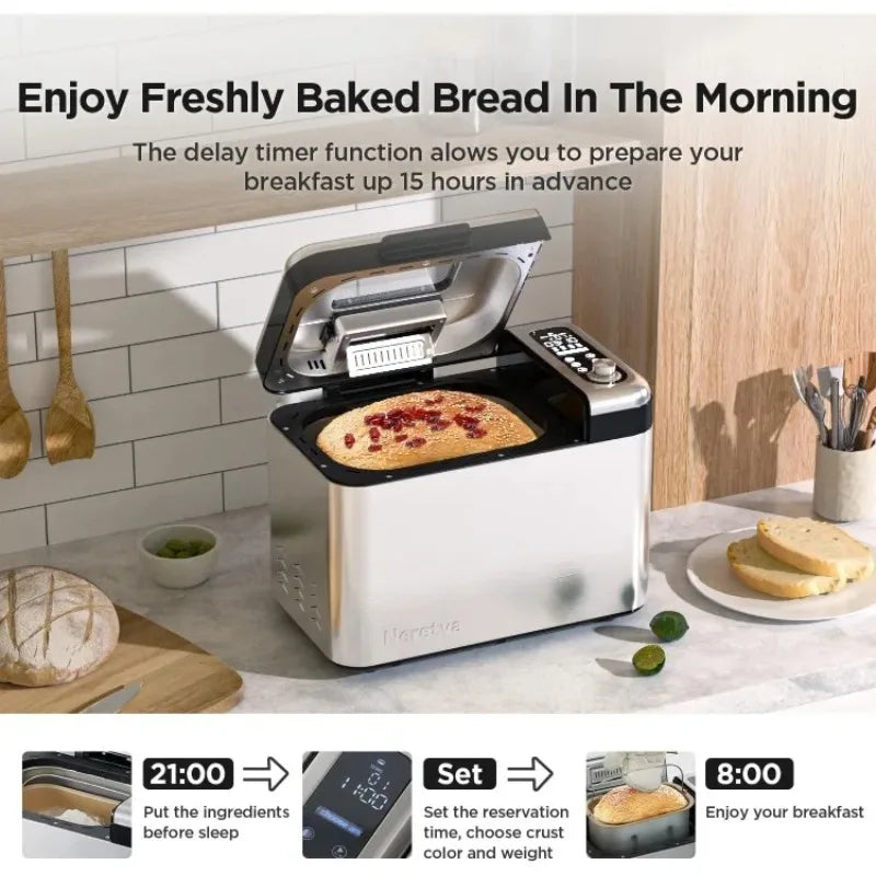 Bread Maker 15 In 1 Stainless Steel Nonstick Ceramic Pan