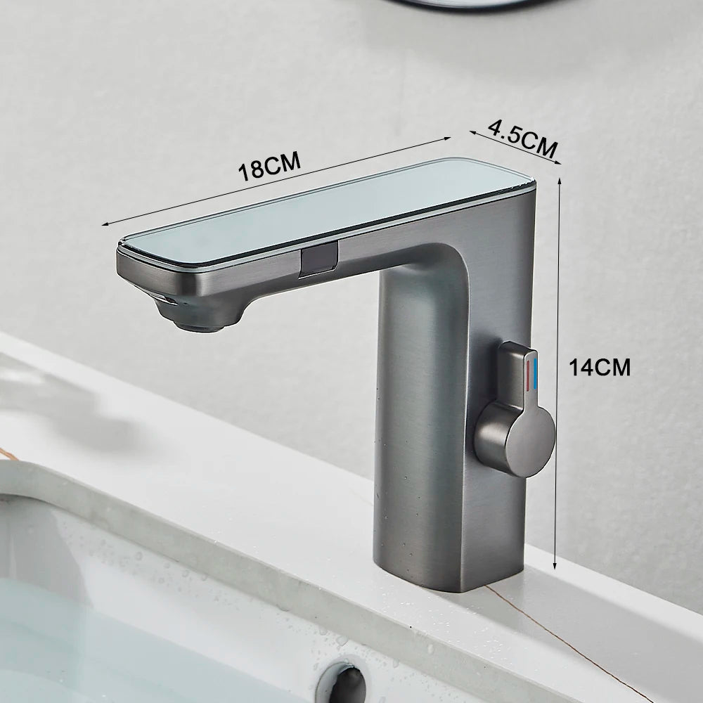 SAFLIHCAR Dual Sensor Bathroom Faucet For Deck Mount Sink