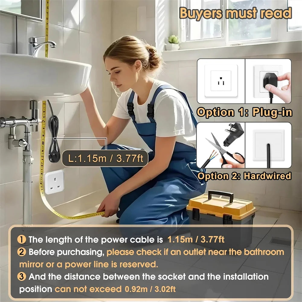 MYGIIVOVO LED Bathroom Vanity Mirror With Backlit Demister Dimmable