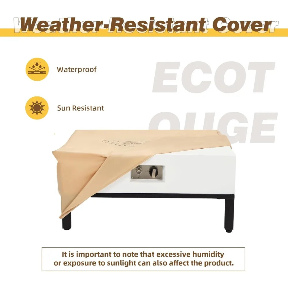 ECOTOUGE 50000 BTU Propane Fire Pit Table With Stand