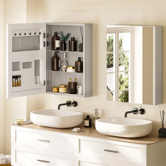 LUVODI Wall Mounted Bathroom Medicine Cabinet With Mirror