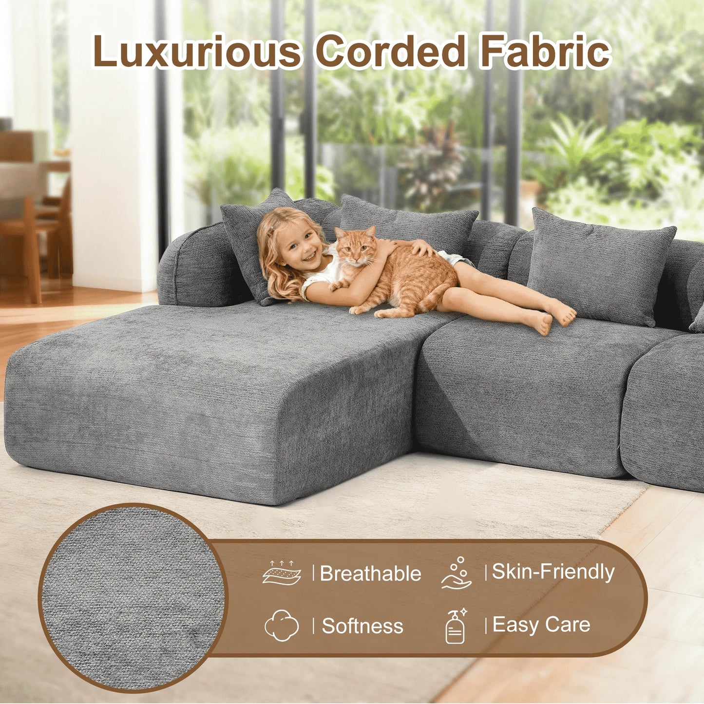 Redlife Sherpa Modular Cloud Sofa No Assembly Sectional