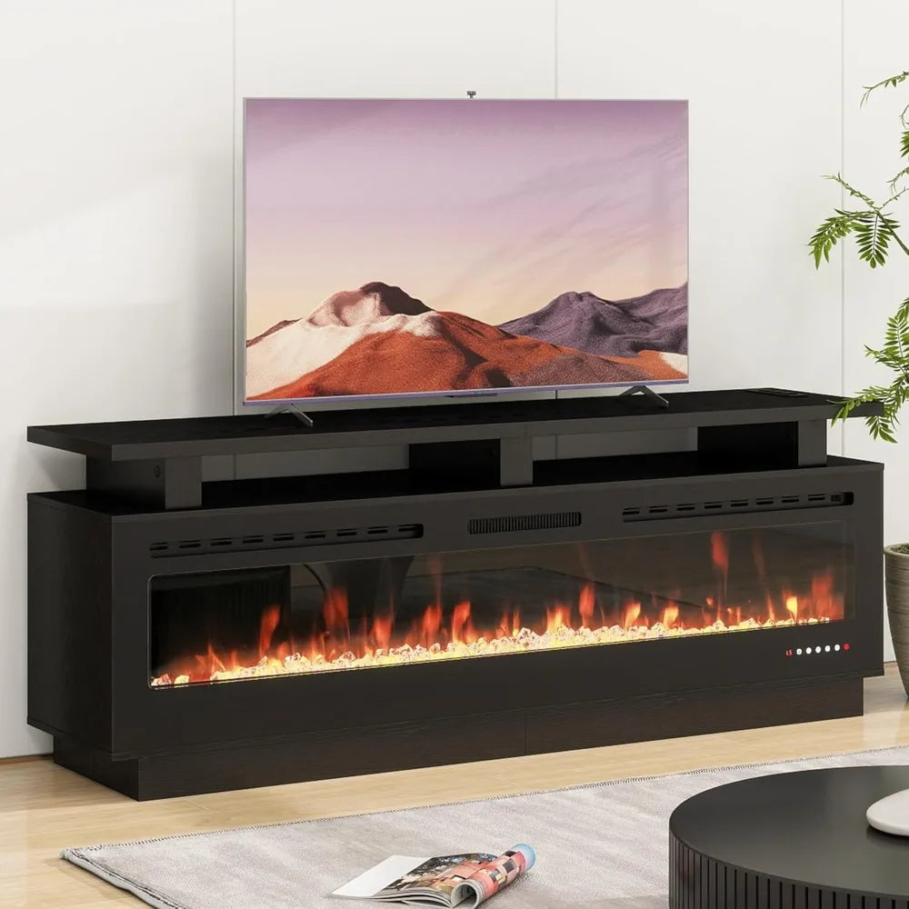 ZHUXIANG Electric Fireplace TV Stand Mantel Cabinet