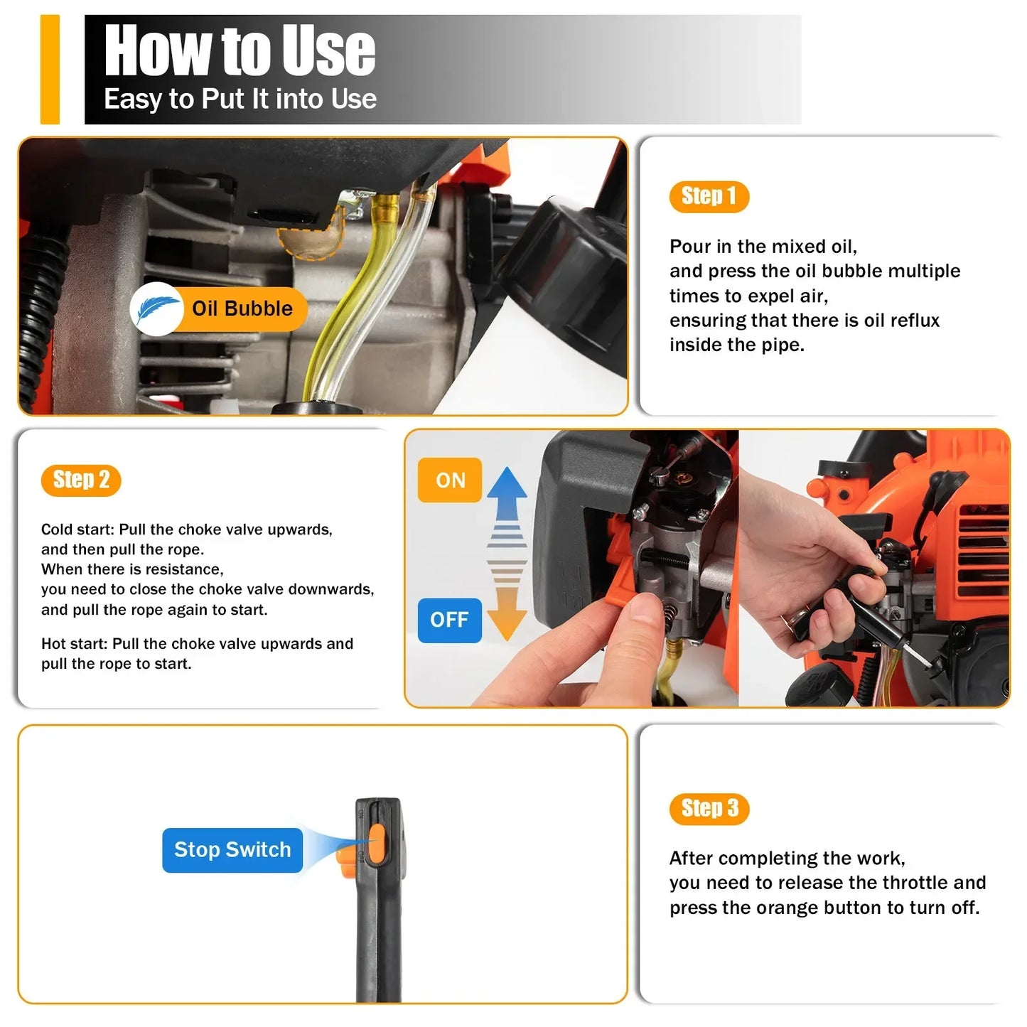 Hignconcerned Commercial Backpack Gas Leaf Blower Pro