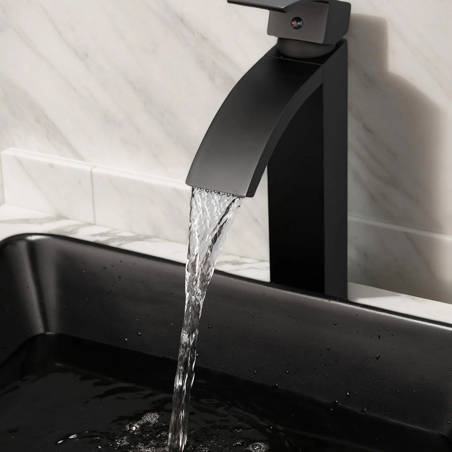 Torayvino Square Ceramic Vessel Sink Set Above Counter Faucet