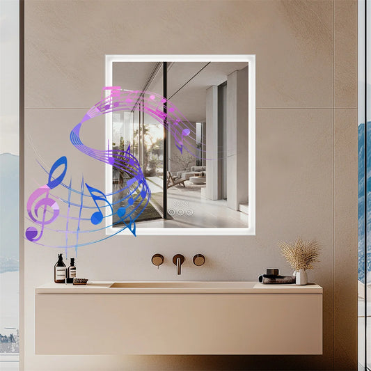 LUVODI Bluetooth Bathroom Mirror Cabinet With LED Defog