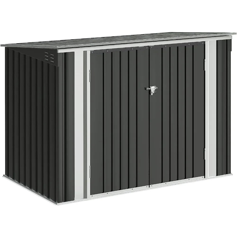 Feature Outdoor Storage Shed Iron With Lockable Door