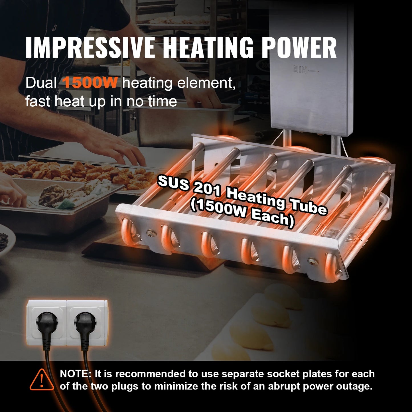 SucceBuy Electric Deep Fryer Dual Removable Tanks 5000W Countertop