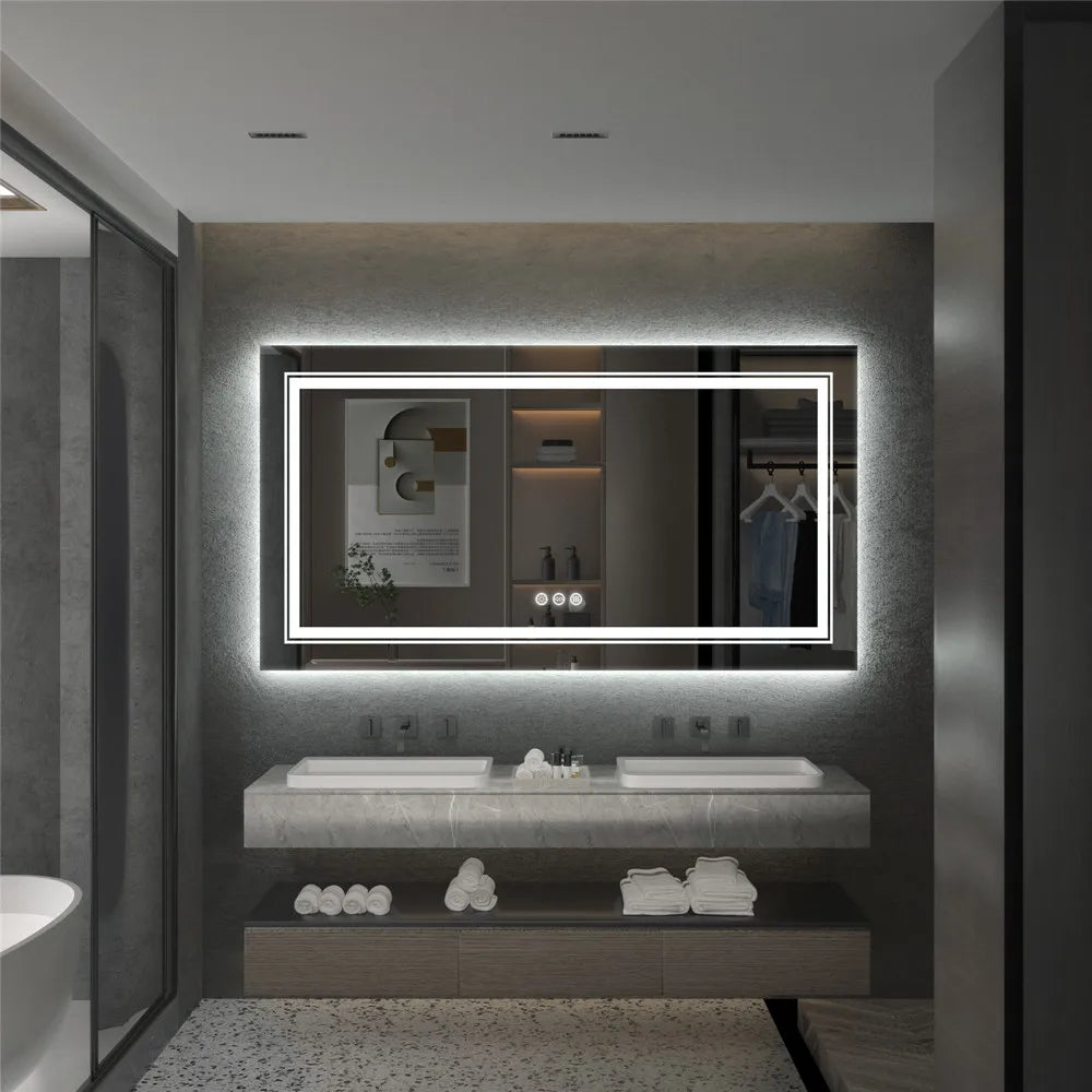 LUVODI Illuminated Dressing Mirror Vanity With 3 Color Lights