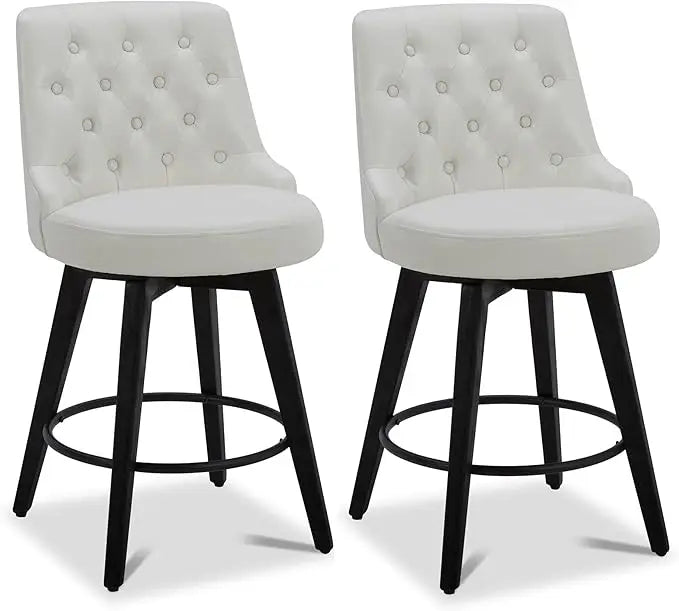 Zhuxiang Modern Swivel Bar Stools With Back Upholstered Fabric