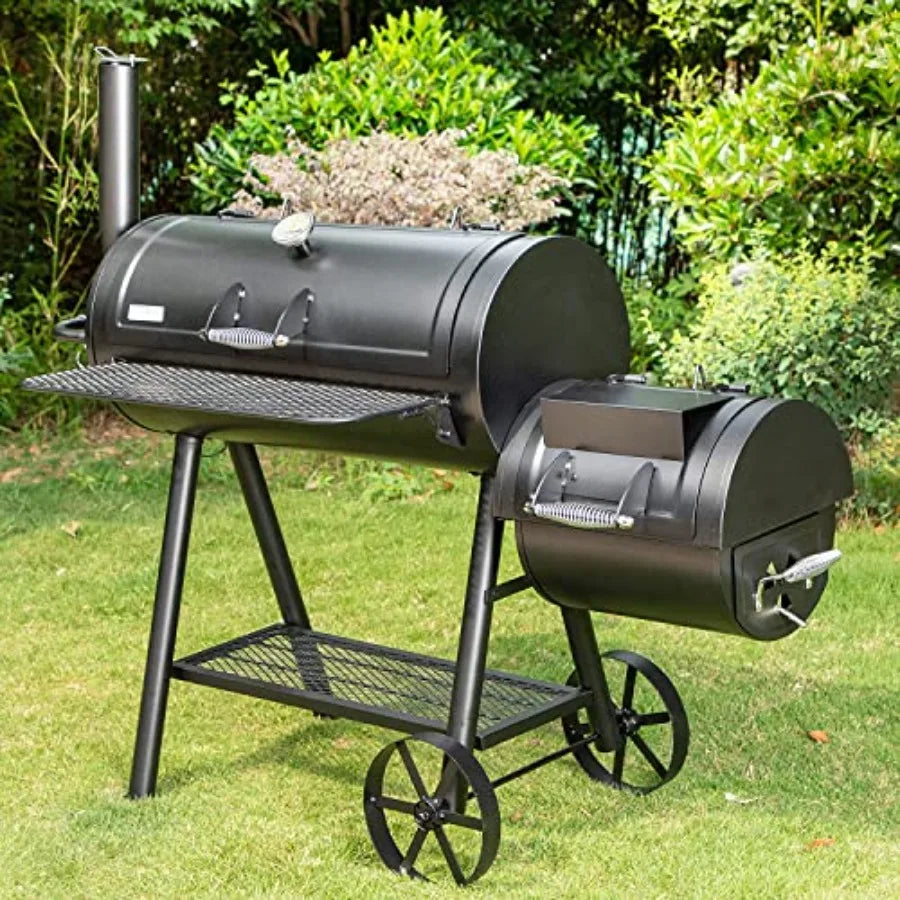 Heavy Duty Charcoal Wood Offset Outdoor Smoker Grill for BBQ