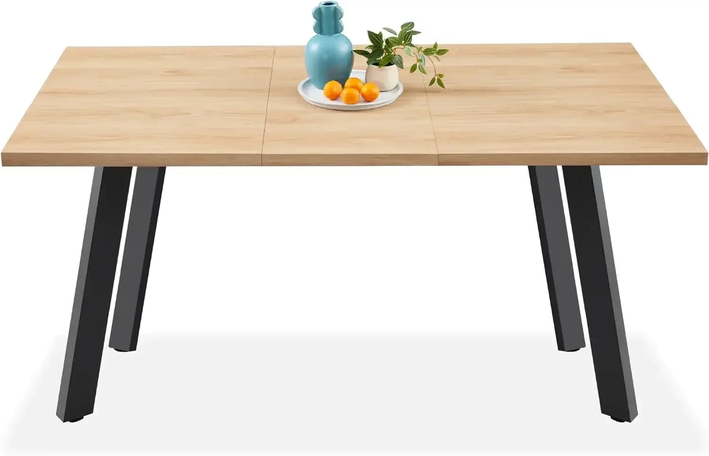 XMSJ Extendable Dining Table For Six Modern Expanding Kitchen Table