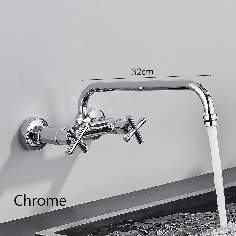 Saeuwtowy Wall Mounted Basin Faucet 360 Degree Rotation