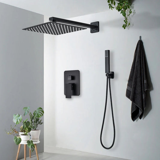 Rozin Wall Mounted Rainfall Shower System Concealed Box Mixer SUS304