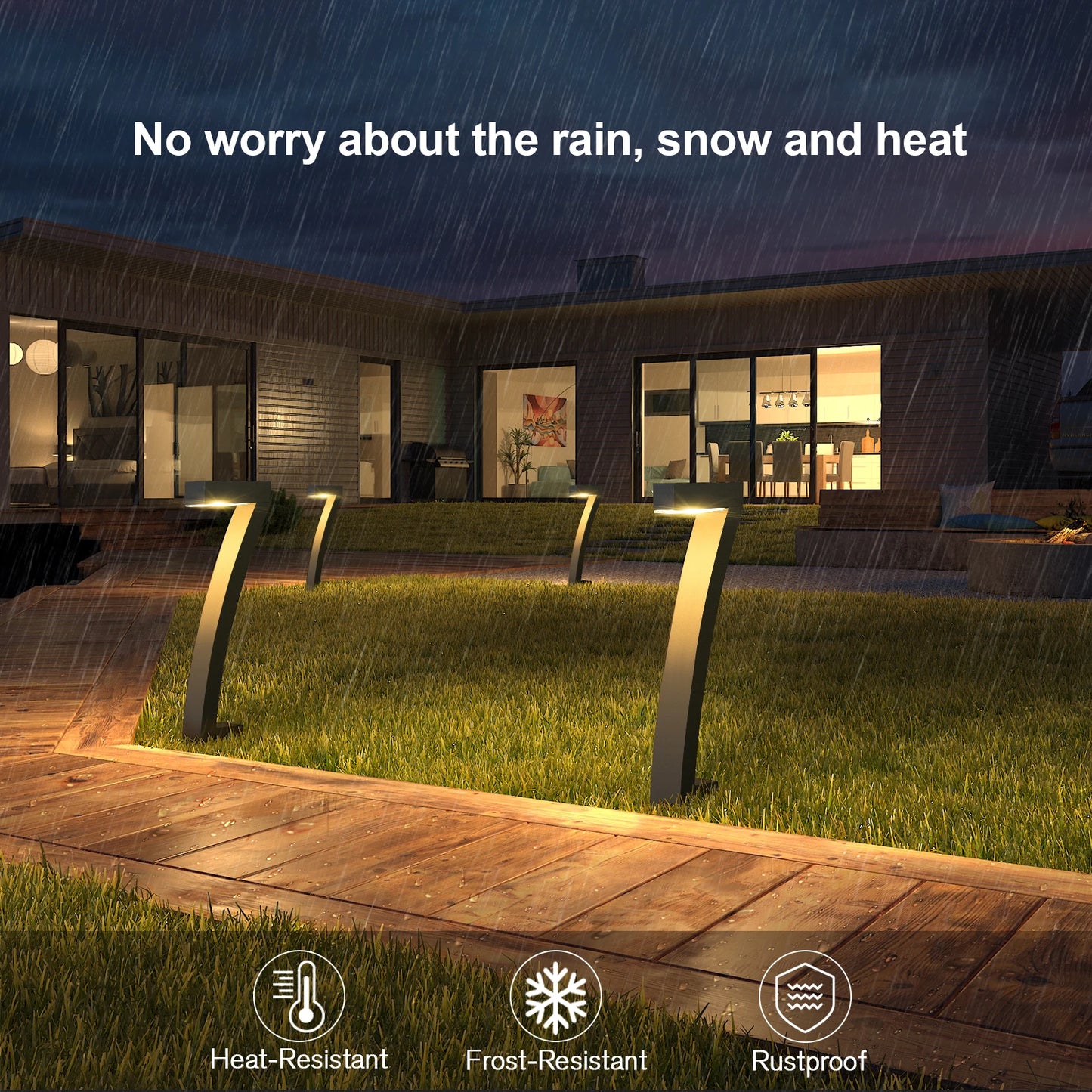 KPSTEK Solar Pathway Lights 12 Hour Auto On Off Outdoor