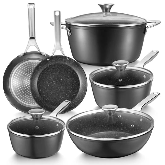 Bezia Induction Cookware Set Nonstick Pots and Pans