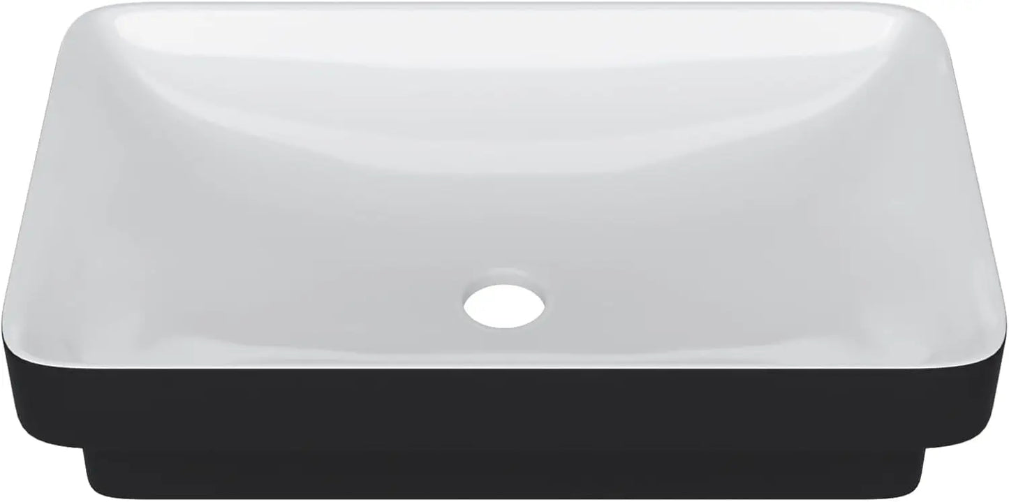 Semi Recessed Ceramic Bathroom Sink Modern Art Basin For Countertops