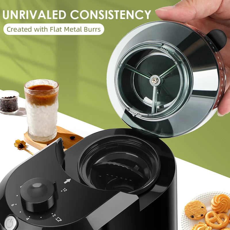 KIRAINAFLY Electric Burr Coffee Grinder With 28 Precise Grind Settings