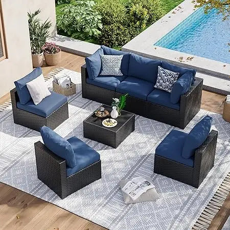 Outdoor Wicker Rattan Patio Furniture Set With Cushions