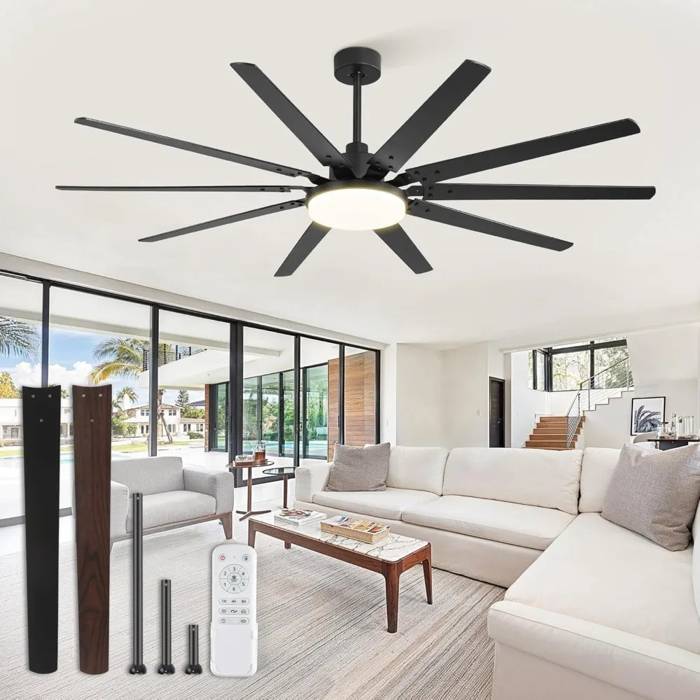 Nest N Yard Outdoor Ceiling Fan with Lights and Remote