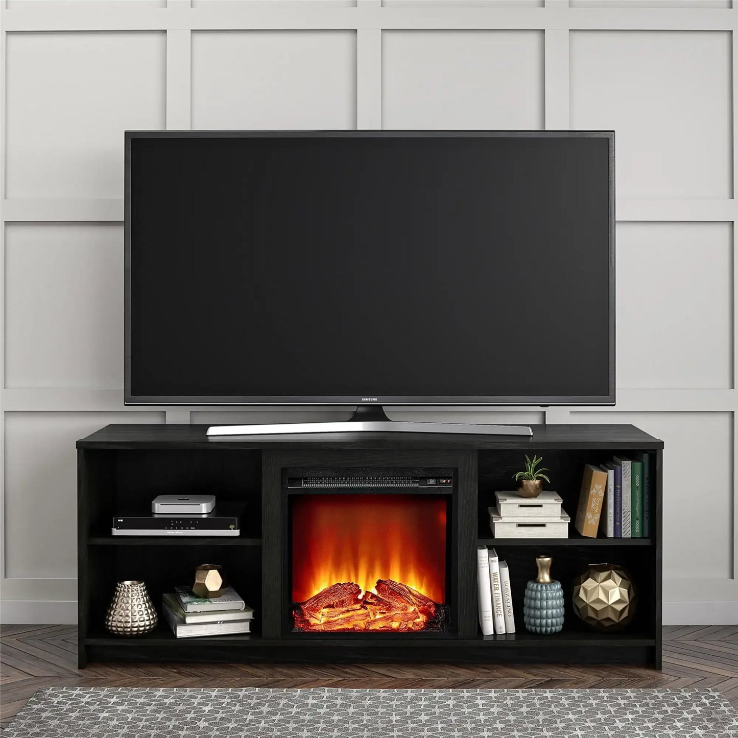 XMSJ Courtland Electric Fireplace TV Stand With Remote
