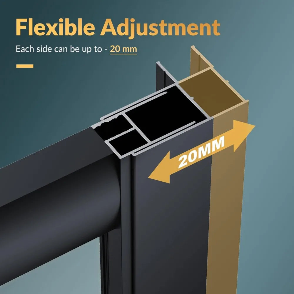 XMSJ Elegant Corner Shower Enclosure Sliding Door System