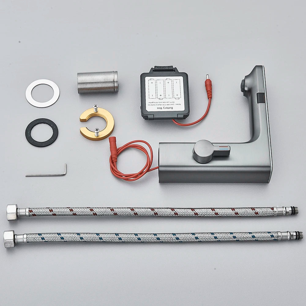 SAFLIHCAR Dual Sensor Bathroom Faucet For Deck Mount Sink