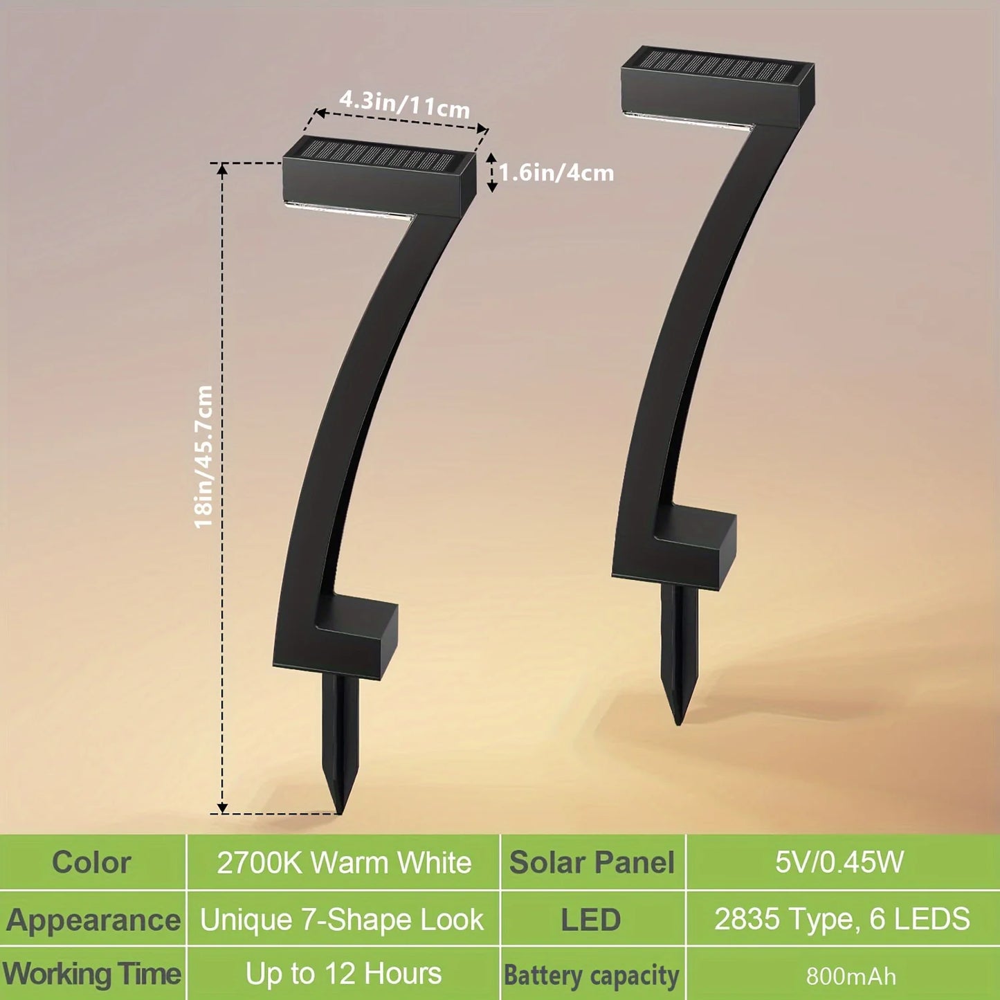 KPSTEK Solar Pathway Lights 12 Hour Auto On Off Outdoor