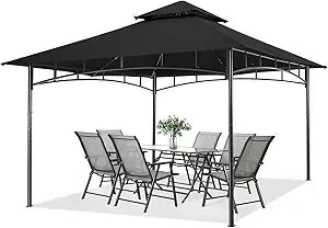 XMSJ Outdoor Garden Gazebo With Stable Steel Frame Durable