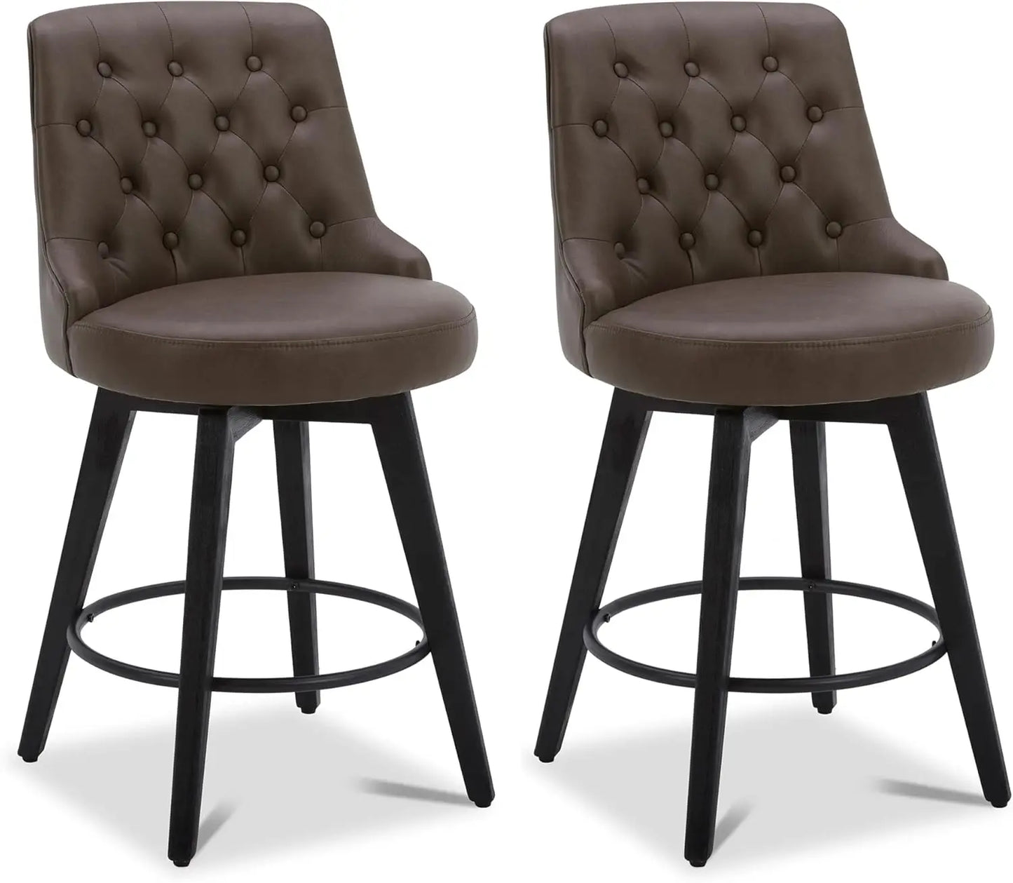 Zhuxiang Modern Swivel Bar Stools With Back Upholstered Fabric