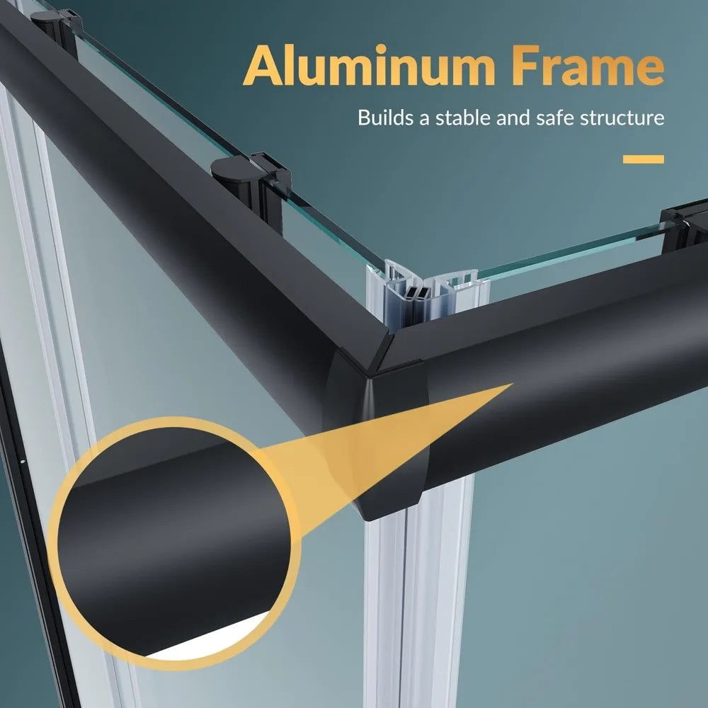 XMSJ Elegant Corner Shower Enclosure Sliding Door System