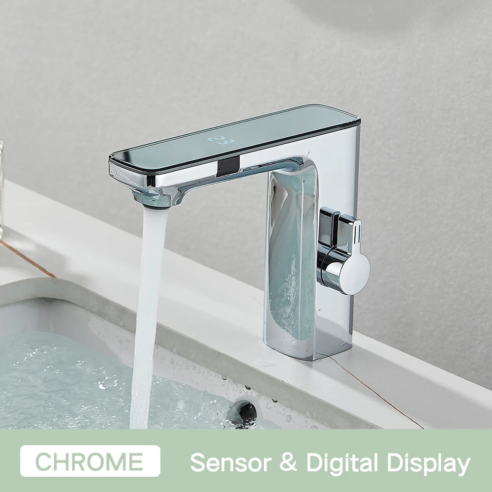 Rozin Touchless Sensor Basin Faucet With Smart Digital Display